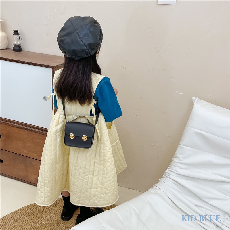 Túi Đeo Chéo Một Bên Vai Hình Vuông Nhỏ Thời Trang Hàn Quốc Cổ Điển Dành Cho Bé Gái