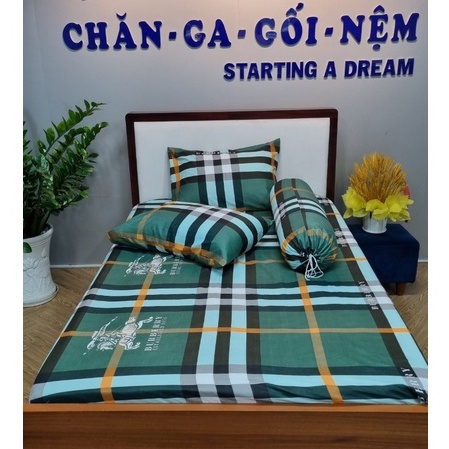Bộ Chăn Ga Gối Cotton Riotex Chất Cotton Lụa Nhân Tao Kích Thước 1m/1m2/1m4/1m6/1m8
