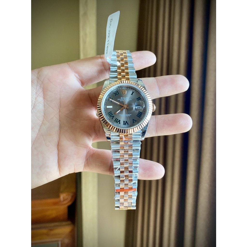 Đồng hồ nam Rolex DateJust 41mm máy Cal 3235, bọc vàng 18k full kiểm định