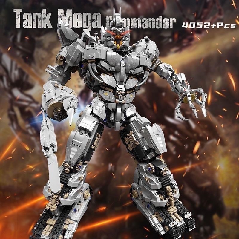 Lắp ráp mô hình 6012 tank mega commander defender justice người máy robot
