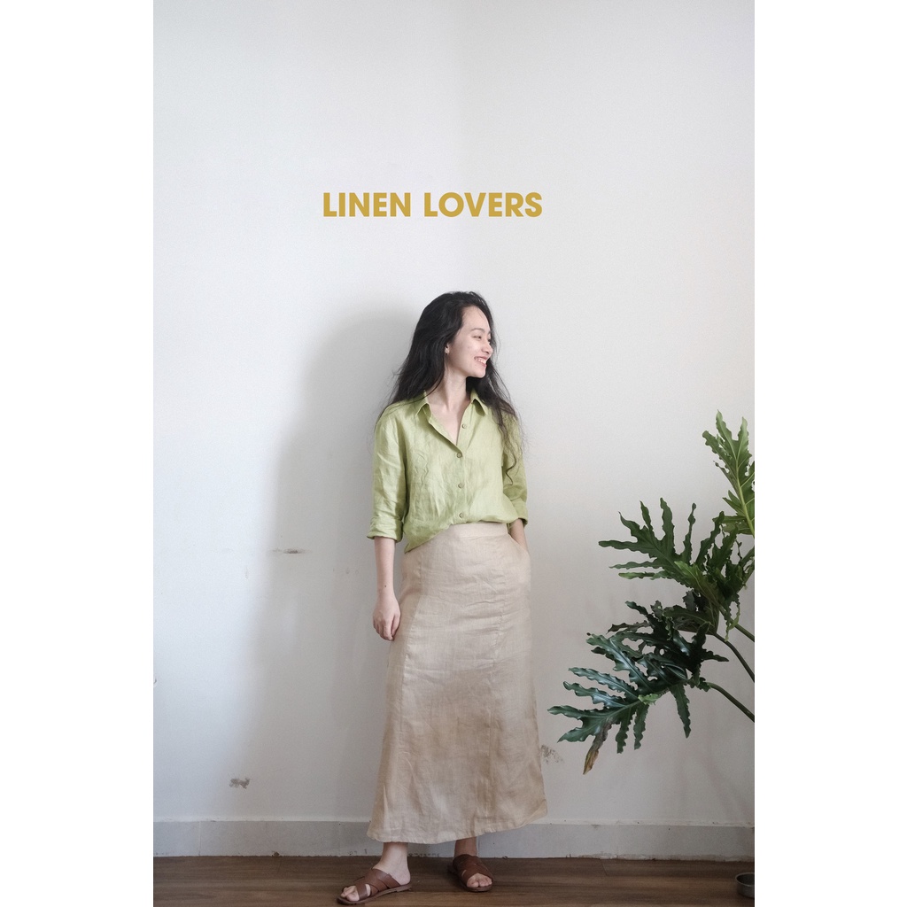 Áo sơ mi nữ Linen tưng cao cấp tay dài nhiều màu thời trang Linen