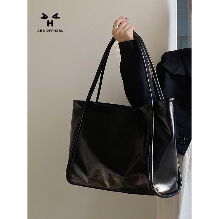 Túi Xách Đeo Vai Cỡ Lớn Màu Đen Thời Trang Cho Nữ