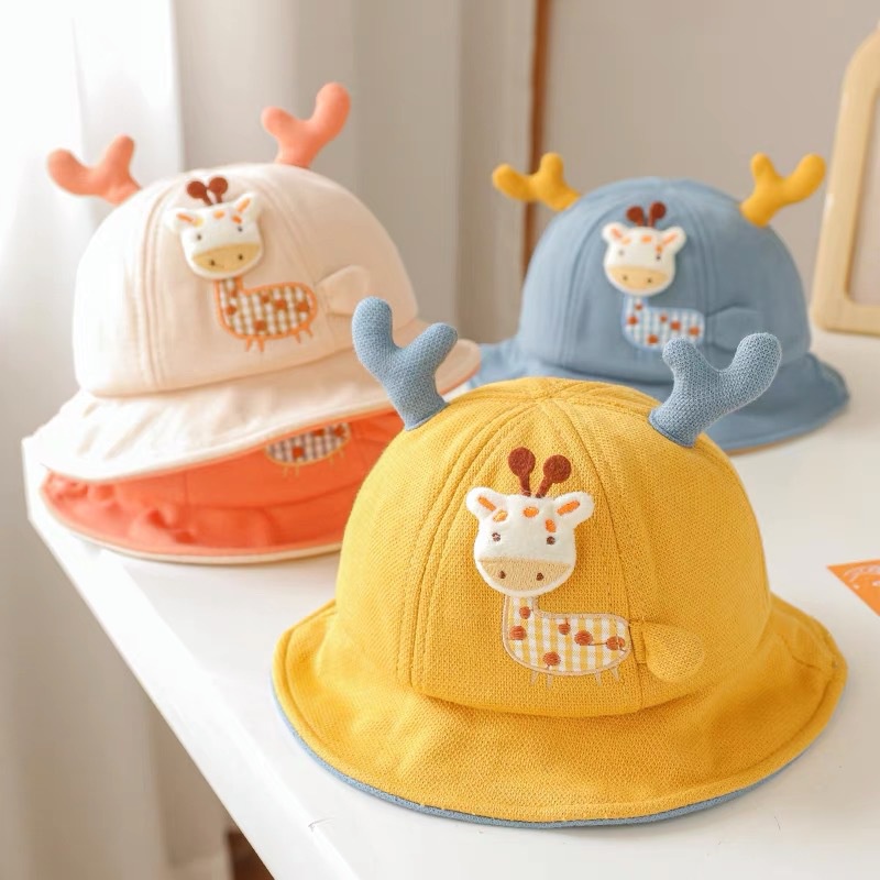 Mũ tai bèo cho bé trai & bé gái, nón bucket trẻ em phong cách Hàn Quốc vành tròn dễ thương