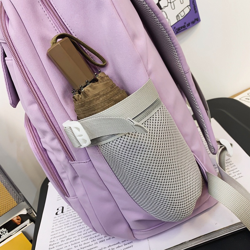 Balo đi học PRETTYZYS sức chứa lớn 15.6 inch thời trang Hàn Quốc 2023 trẻ trung cho nữ