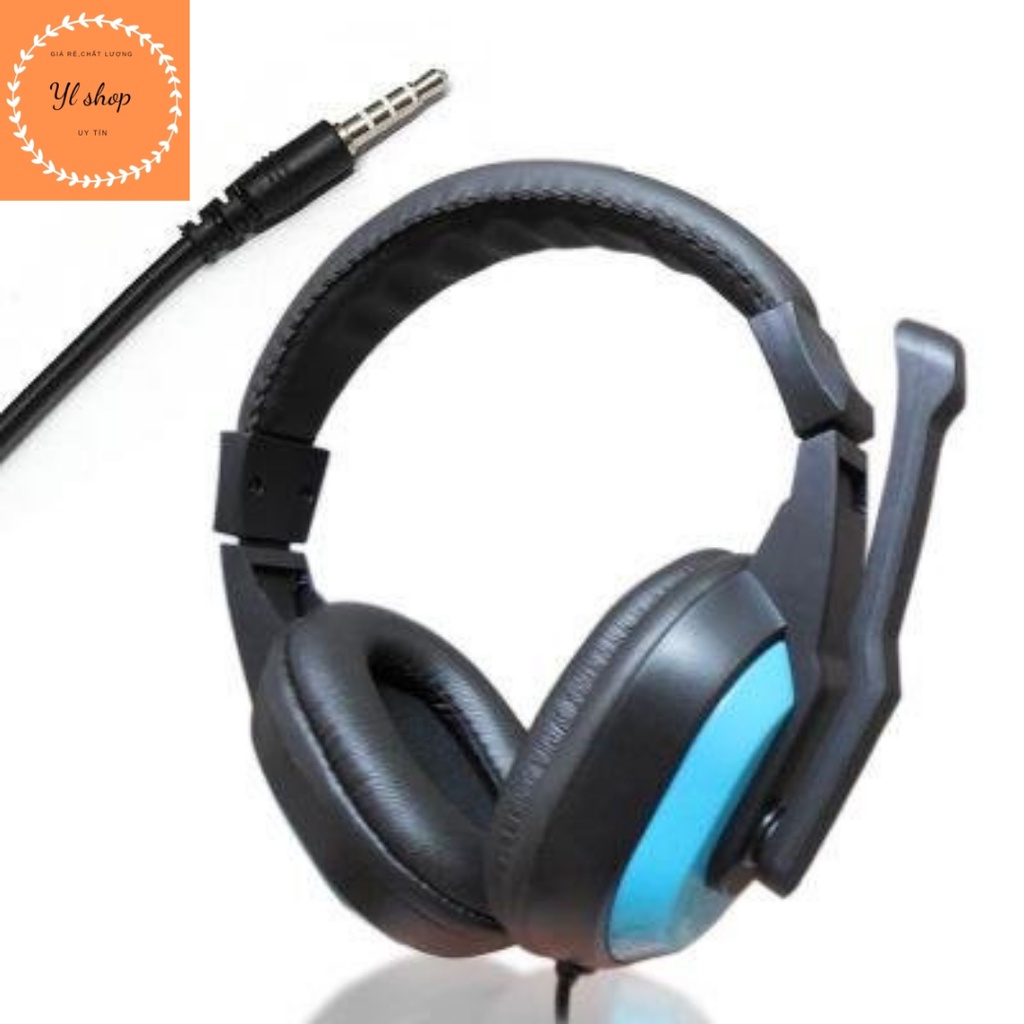 Tai nghe game thủ chụp tai có mic thoại 471ĐT 1 jack 3.5mm tiện lợi jack cắm 3 khấc dùng tốt cho điện thoại và máy tính