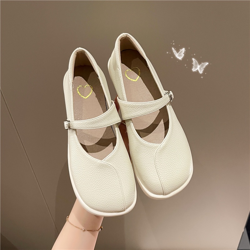 Giày ulzzang búp bê da mềm quai ngang