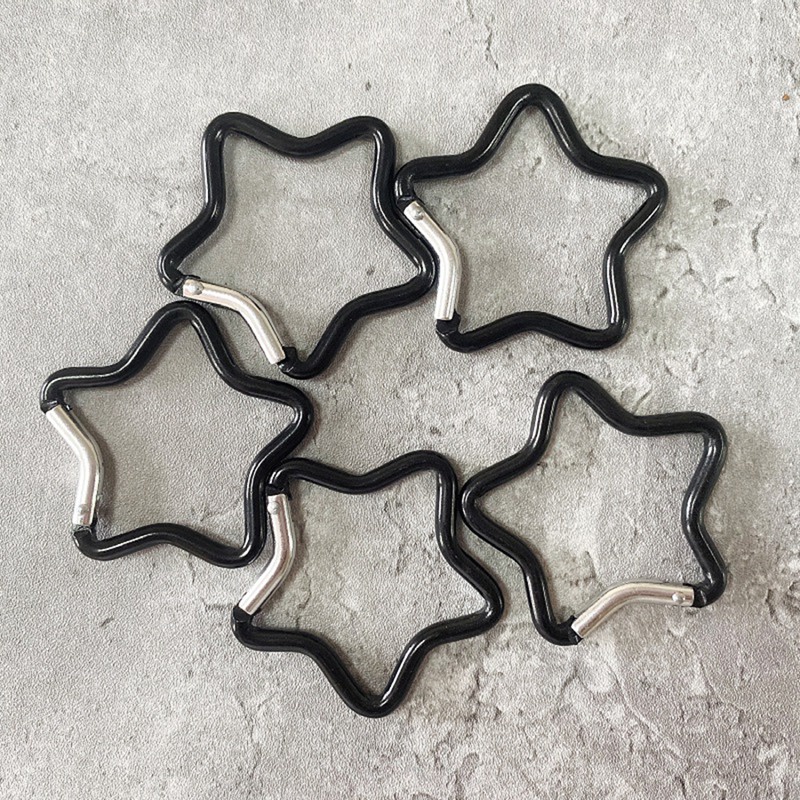 Set 10 Móc Khóa Bình Nước Bằng Nhôm Hình Ngôi Sao Năm Cánh