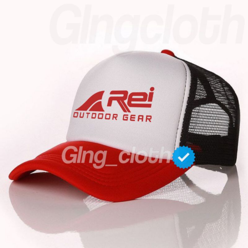 Mũ bóng chày Topi Rei Outdoor Gear Trucker Mũ đen trắng đỏ