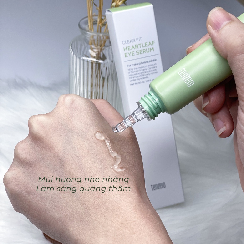 Serum Dưỡng Mắt Giảm Nếp Nhăn Chống Lão Hóa Tenzero Clear Fit Heartleaf Eye Serum 30ml