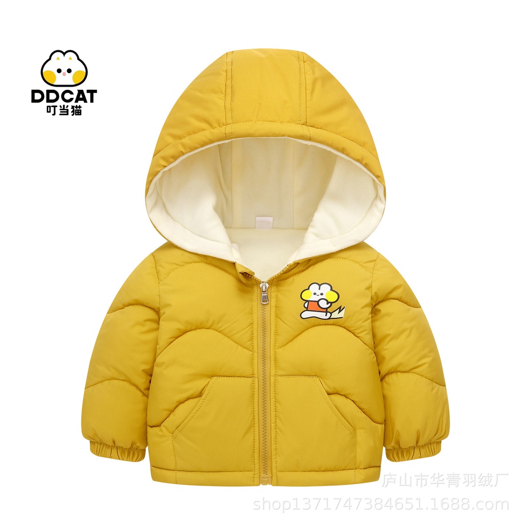Áo Khoác Phao cotton Lót Lông Cừu Giữ Ấm Mùa Thu Và Mùa Đông Mẫu Mới 2022 Dành Cho Bé Trai Và Bé Gái