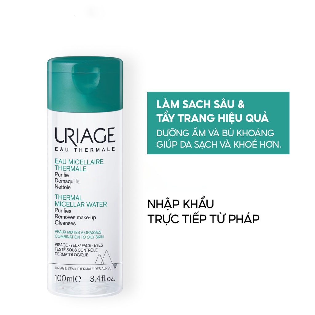 Tẩy trang dưỡng khoáng cho da dầu mụn, nhạy cảm, dưỡng ẩm URIAGE EAU MICELLAIRE THERMALE PMG 250ml