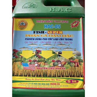 Phân đạm cá đậm đặc 5 lít HAC-05 - Phân bón vi lượng chuyên dùng cho các loại cây trồng - Cải tạo đất - cây khỏe
