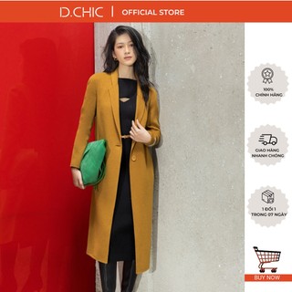 Măng tô dạ handmade 2022 dài cổ 2 ve cài 1 cúc d.chic ms: 980222
