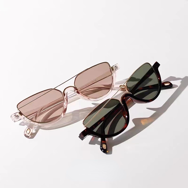 (KIQI-FASHION) COD Kính Mát Nửa Gọng Chống Tia UV Phong Cách Cổ Điển Thời Trang Cho Nữ