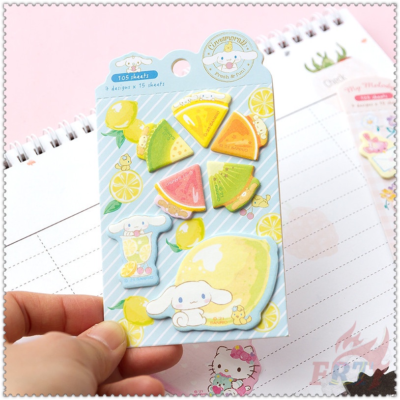 SANRIO ❣️Set 105 Tấm Giấy Ghi Chú Họa Tiết Hello kitty / my melody / cinnamoroll / Pompom❣️Miếng Dán Ghi Nhớ Họa Tiết Hoạt Hình Dễ Thương