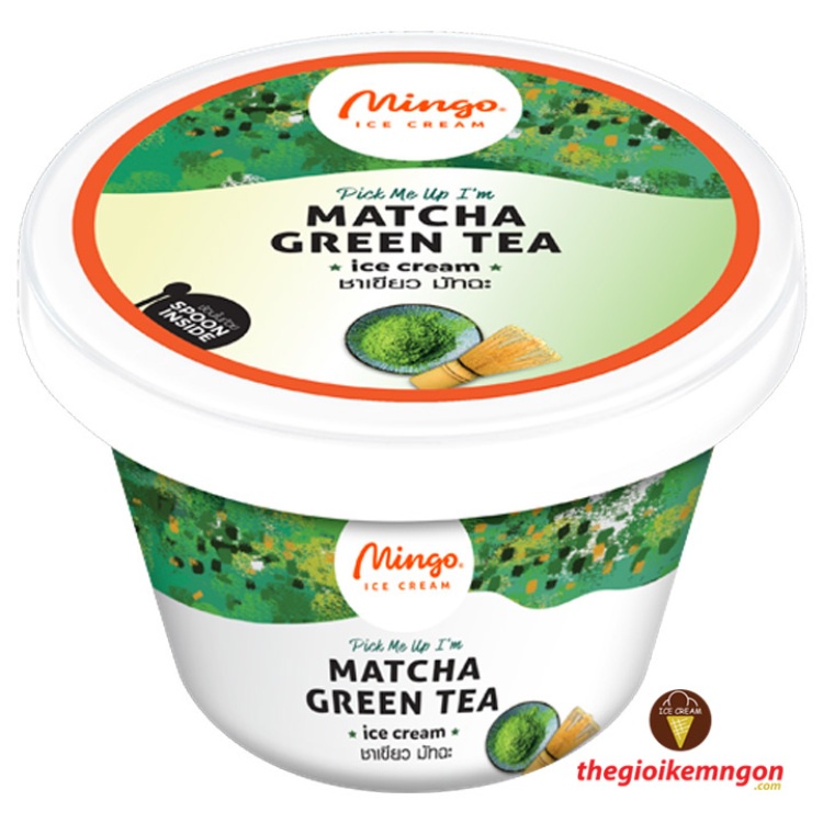 Kem ly trà xanh matcha Mingo Matcha Green Tea Cups Thái Lan (60g)