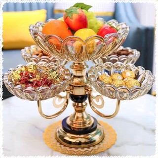 Khay đựng hoa quả, mứt 𝐂𝐚𝐨 𝐂𝐚̂́𝐩 pha lê - hộp đựng mứt tết cao cấp