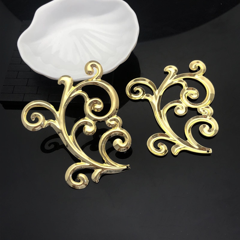 1 cặp 2 phiến họa tiết 71*90mm làm vương miện Lolita nguyên liệu làm trâm làm trang sức cổ trang