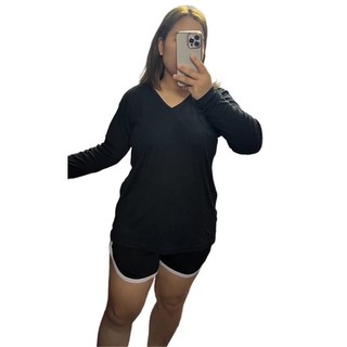 Áo cổ tim dài tay bigsize 70-90kg chất bozip