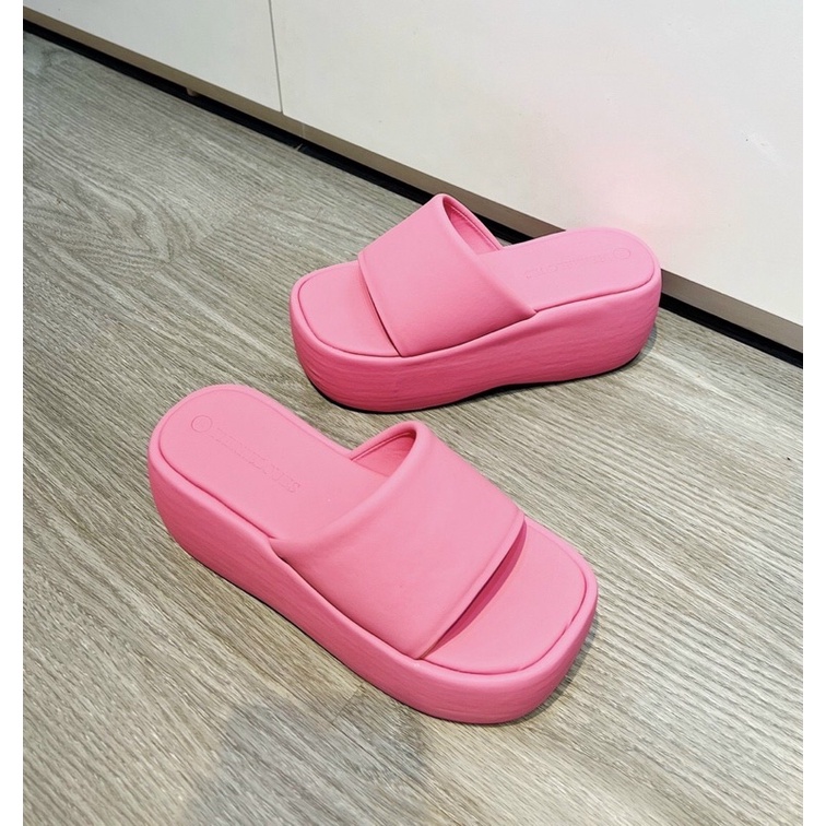 Dép xuồng 7cm quai ngang da trơn đế răng cưa nhiều màu xinh xắn êm chân hàng fullbox xịn đẹp Letty