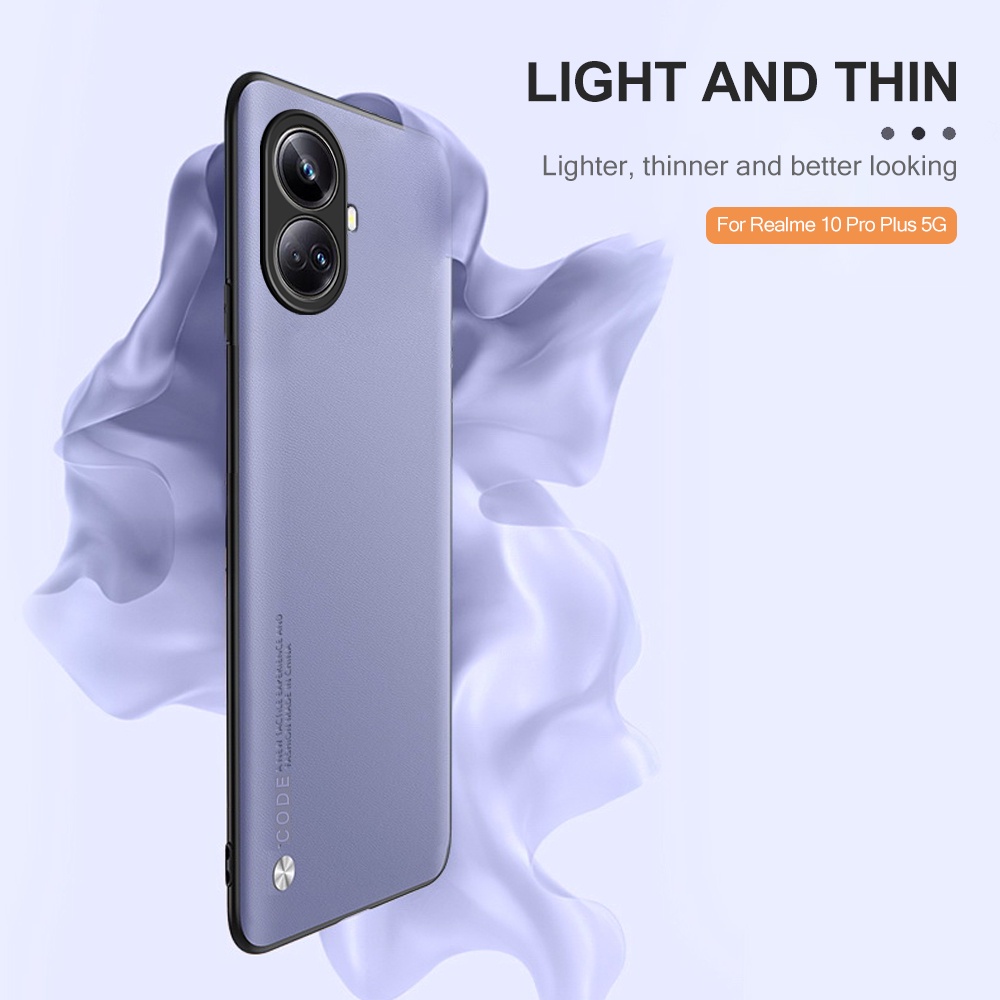 Ốp Điện Thoại Da Silicon Màu Trơn Sang Trọng Cho Realme 10 Pro Plus 5G Fundas Realmy 10Pro 10 Pro +