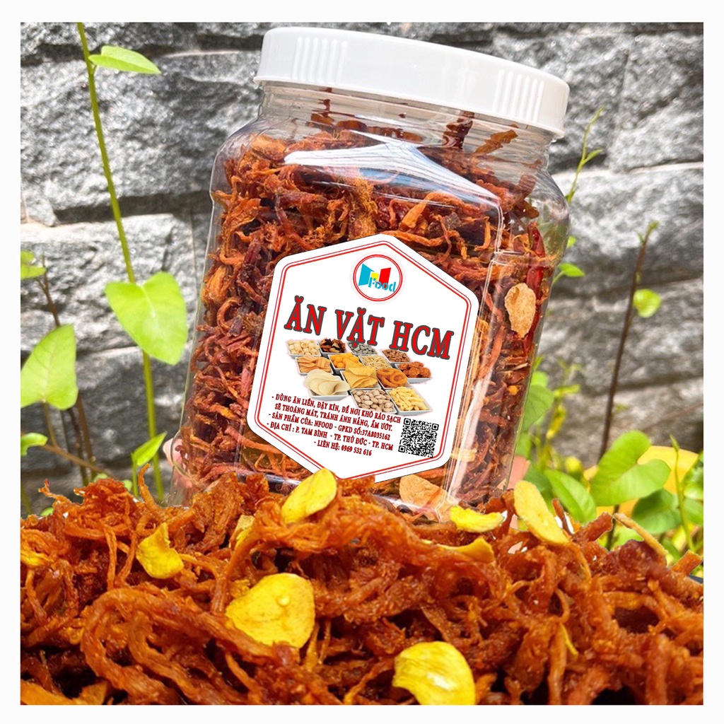 KHÔ HEO CHÁY TỎI LON 500gram - Loại Tươi Ngon