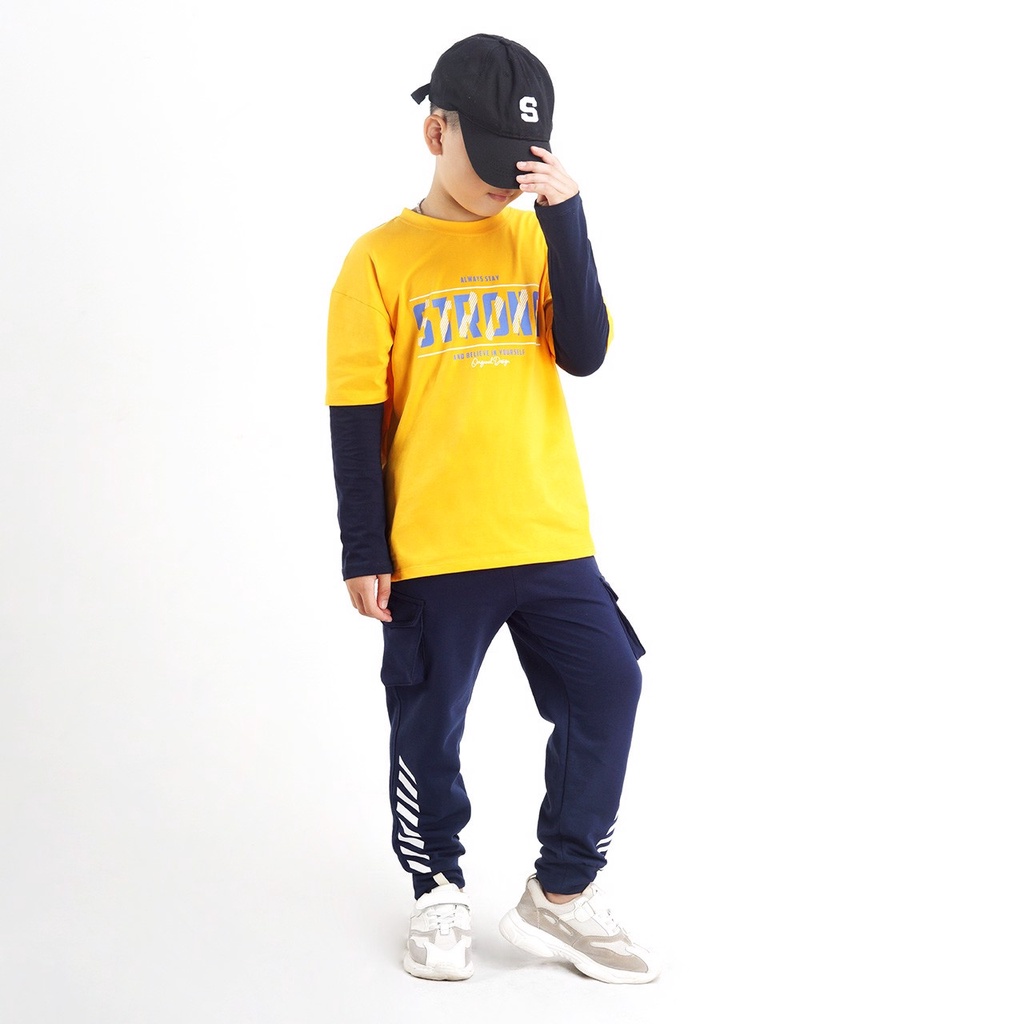 ÁO PHÔNG BÉ TRAI DÀI TAY 2 LỚP