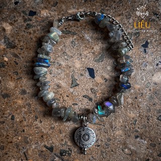 Vòng tay đá xà cừ - Hắc Nguyệt Quang - Labradorite