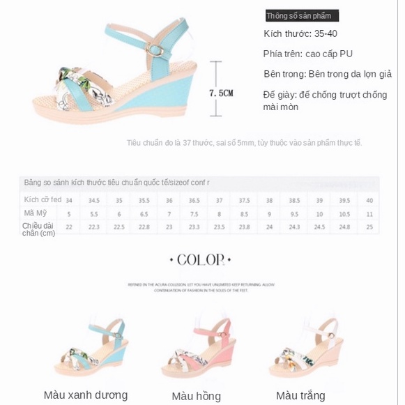 Sandal Đế Xuồng Thời Trang Mùa Hè Dành Cho Nữ