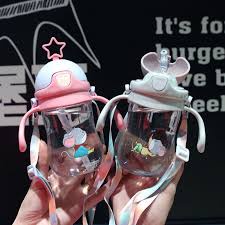 Bình nước tập uống cho bé FREESHIP Bình con thỏ có van chống sặc cao cấp 250ml bằng nhựa PP chịu nhiệt tốt