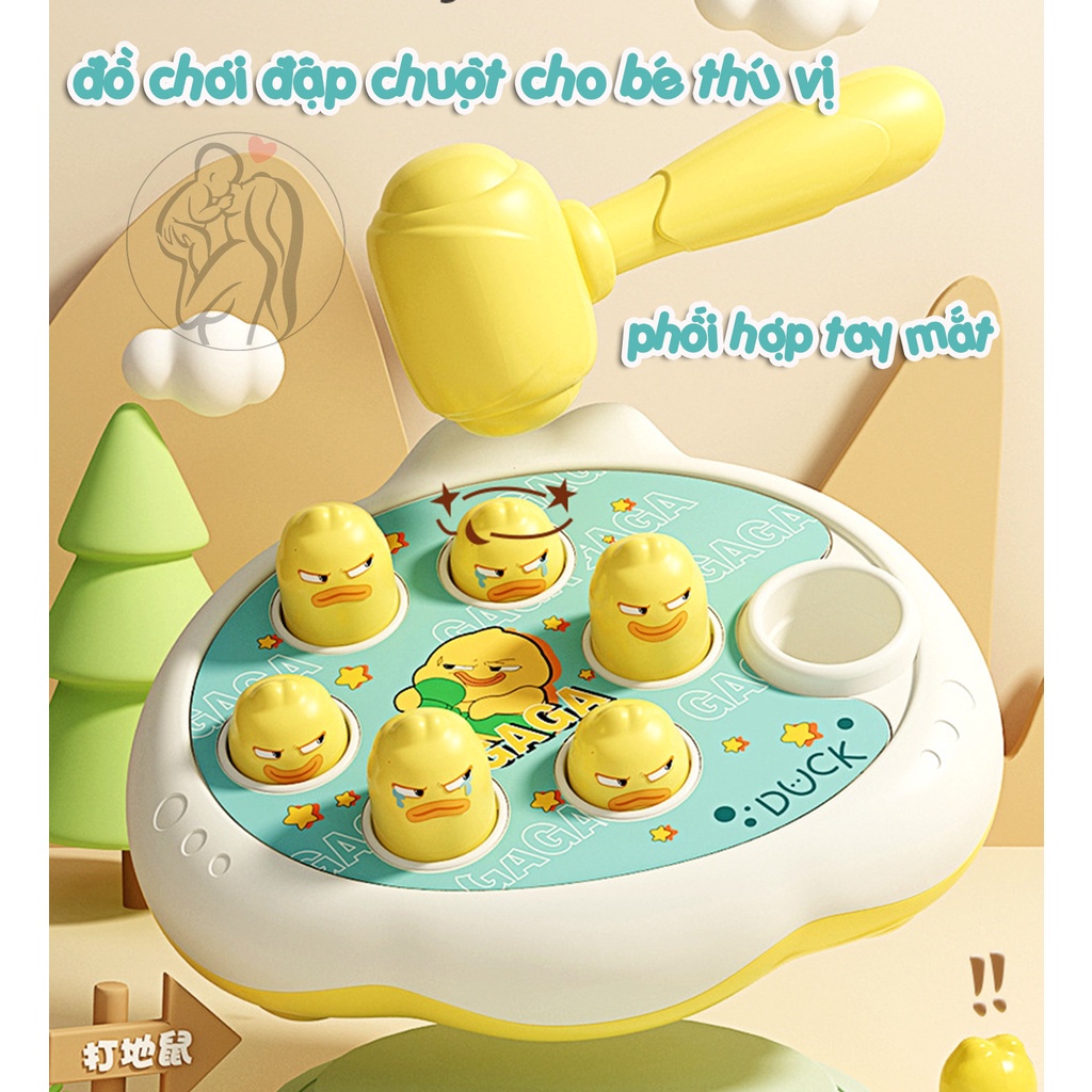 Đồ chơi đập chuột cho bé luyện khả năng phản xạ, rèn luyện tay-mắt giai đoạn 1-5 tuổi