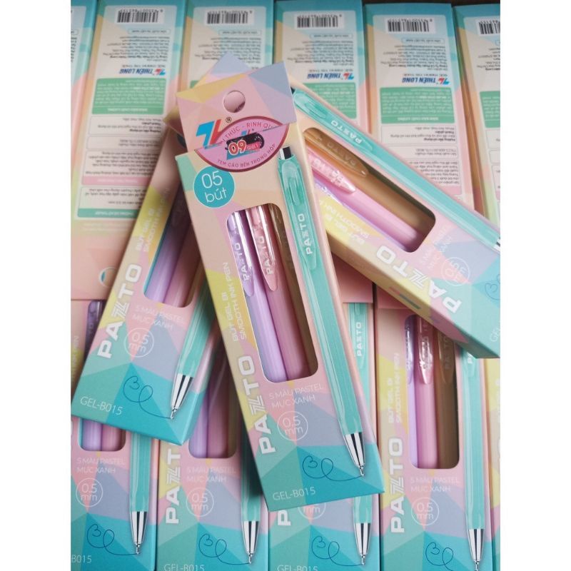 BỘ 5 BÚT BI XANH THIÊN LONG GEL-B015 0.5MM