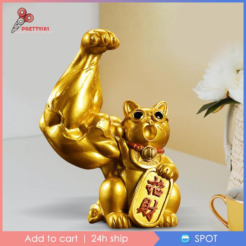 Đồ trang trí Chú Mèo May Mắn 1 # Dùng Trang Trí Phong Thủy