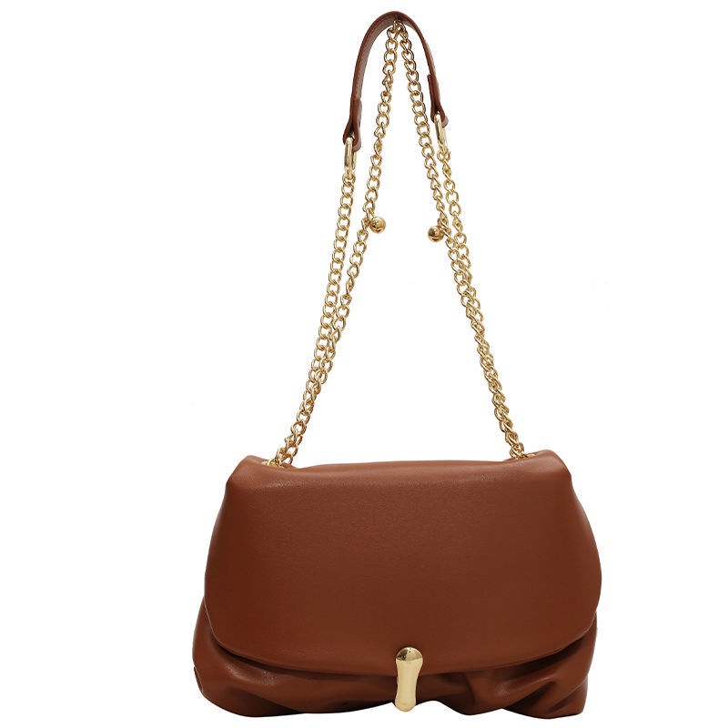 Túi Đeo Vai Hình Vuông Cỡ Nhỏ Thiết Kế Xếp Ly Phong Cách Retro Thời Trang Cao Cấp Cho Nữ