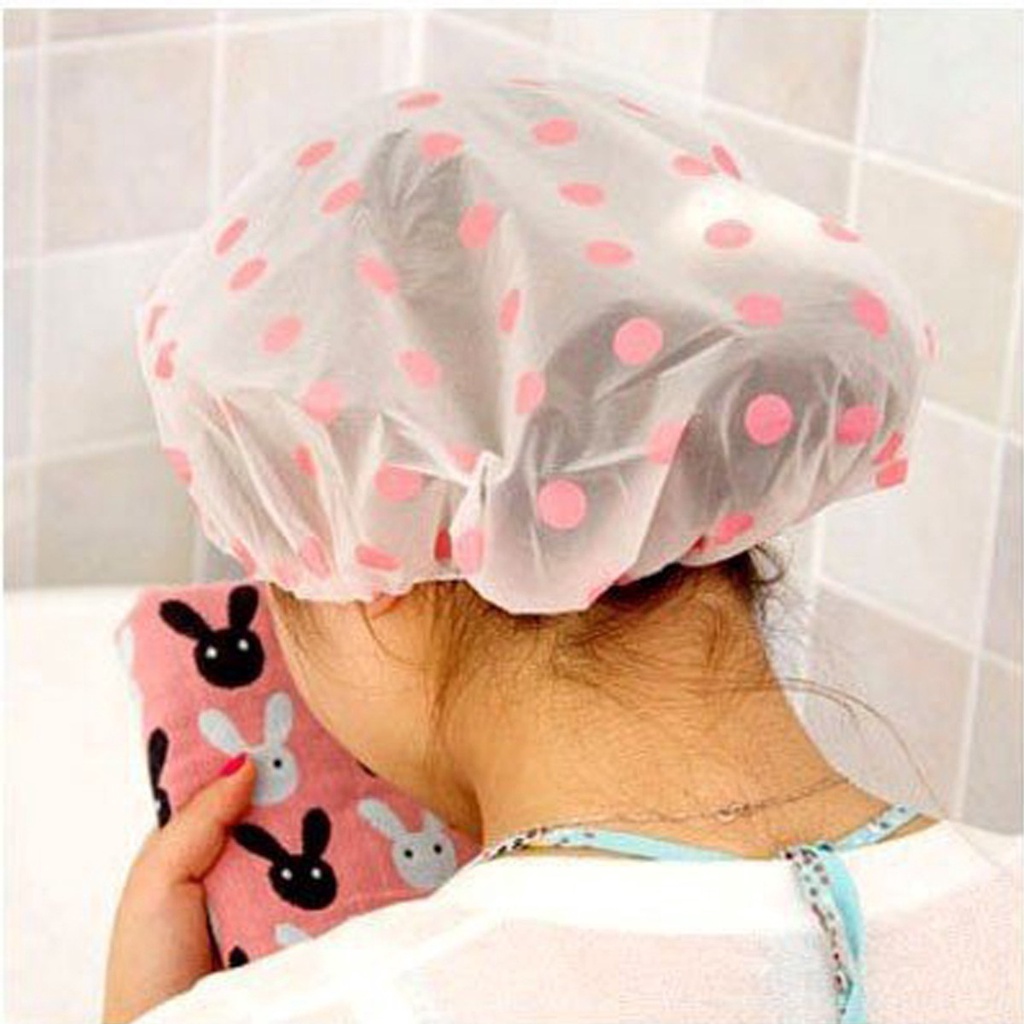 Mũ chụp tóc khi tắm, nhựa mềm dẻo nhập từ Nhật Bản