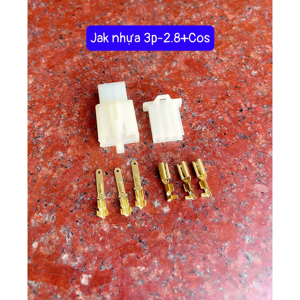 Bộ nhựa giắc cos xe máy đủ loại 2P 3P 4P cos 2.8mm dày đi kèm chuyên dụng