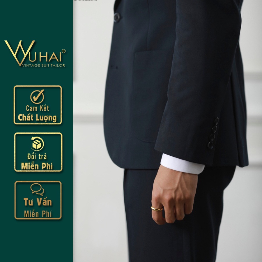 Bộ Vest Comle Nam cao cấp dáng 2 cúc túi hộp trẻ trung lịch,lãm,quý ông-VuHai