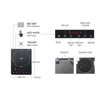 Bếp từ đơn Steba IK65 Slim công suất 200W - Hàng Đức
