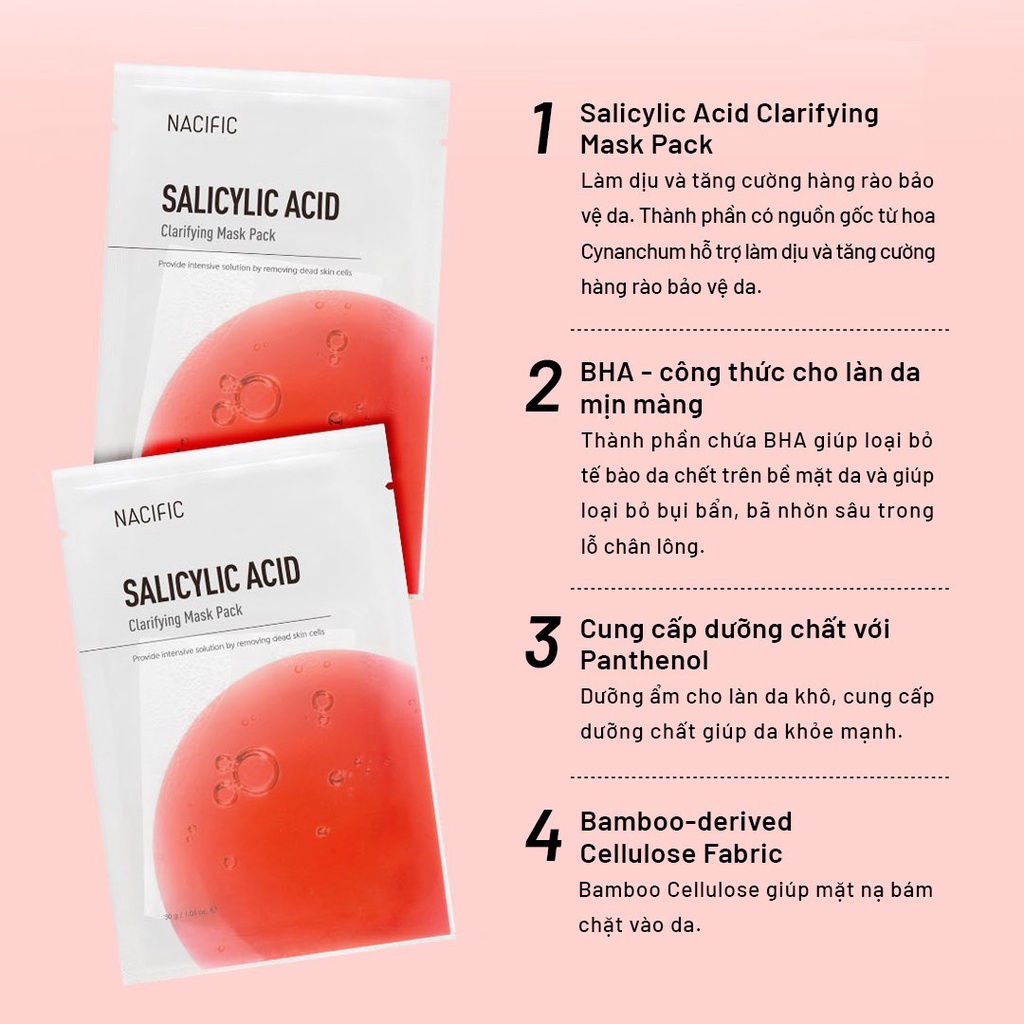 [QUÀ TẶNG KHÔNG BÁN] Nacific 1 Mặt nạ Salicylic Acid Clarifying Mask Pack 30g