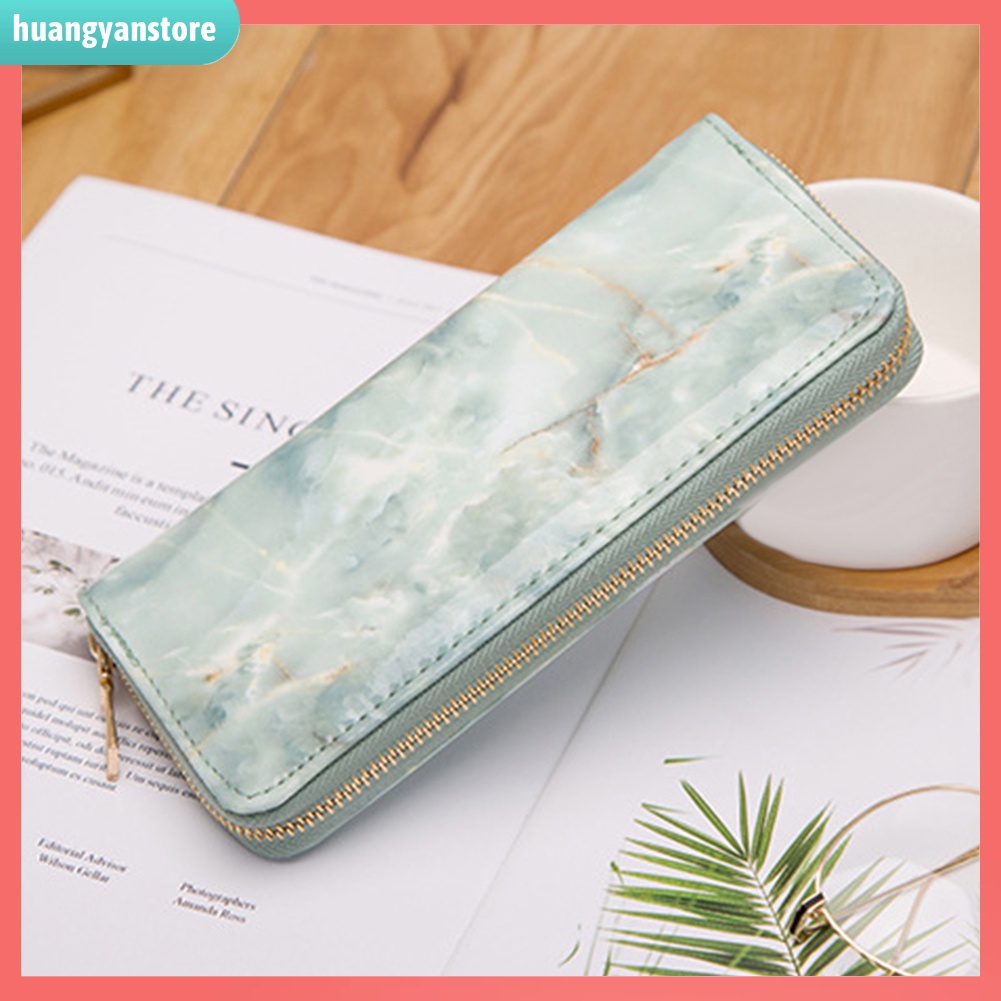 HY/ Ví Nữ Dáng Dài Họa Tiết Đá Cẩm Thạch Thời Trang