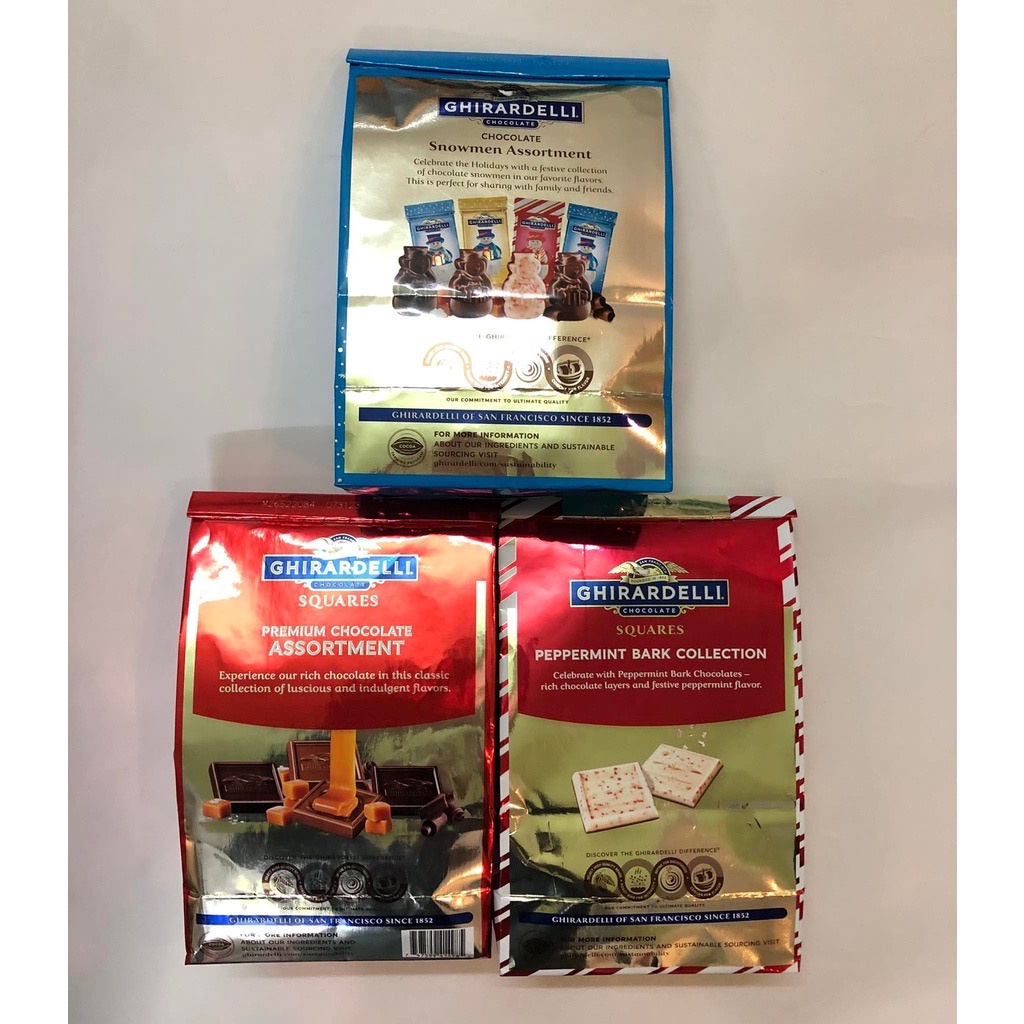 ￼Sô cô la  Ghirardelli Chocolate Squares Premium Chocolate Assortment 674.9g - Mỹ