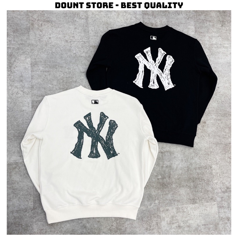 Áo Sweater MLB in Logo vải nỉ cao cấp Áo Swt NY in hình mới nhất