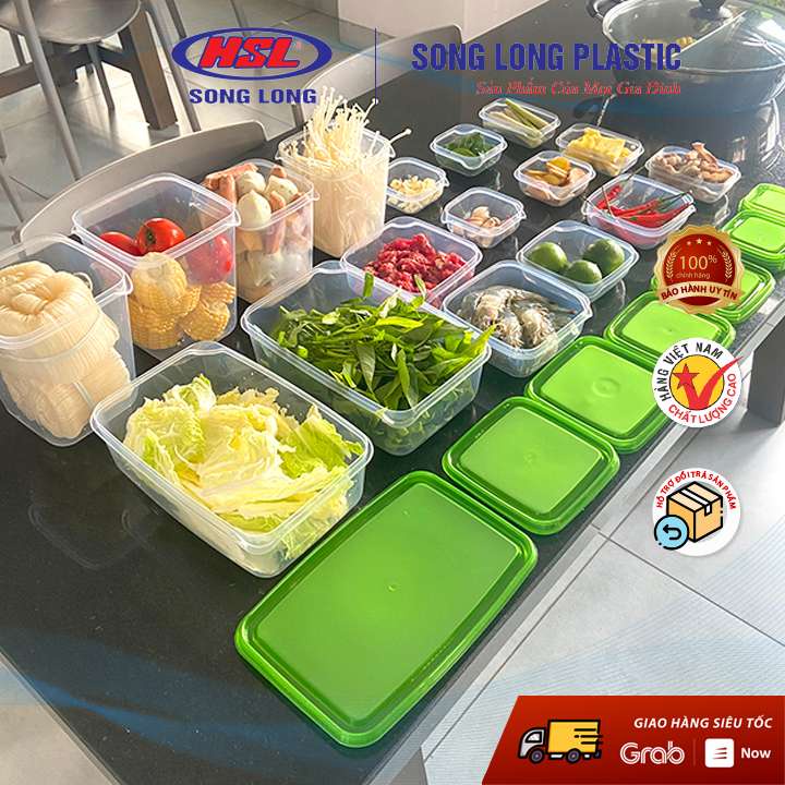 Bộ 17 hộp nhựa cao cấp đựng thực phẩm bảo quản tủ lạnh- 3089- Song Long