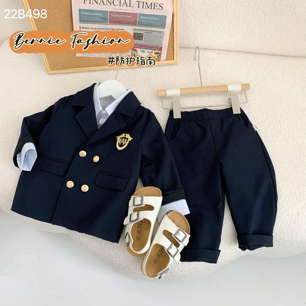 Set vest phong cách Hàn Quốc cho bé trai, bộ complet suit công tử hàng đẹp