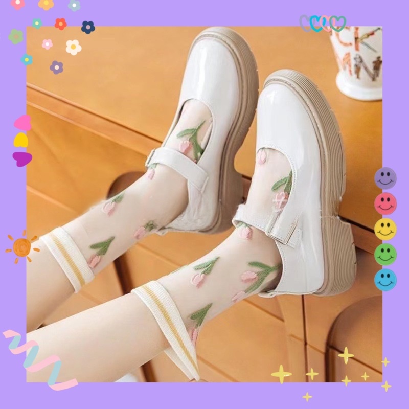 Vớ tất voan hoạ tiết  🌼MY MUSES 🌿 phong cách vintage