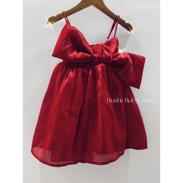 Váy Lavie Dress màu đỏ tiểu thư đáng yêu cho bé từ 3-7t