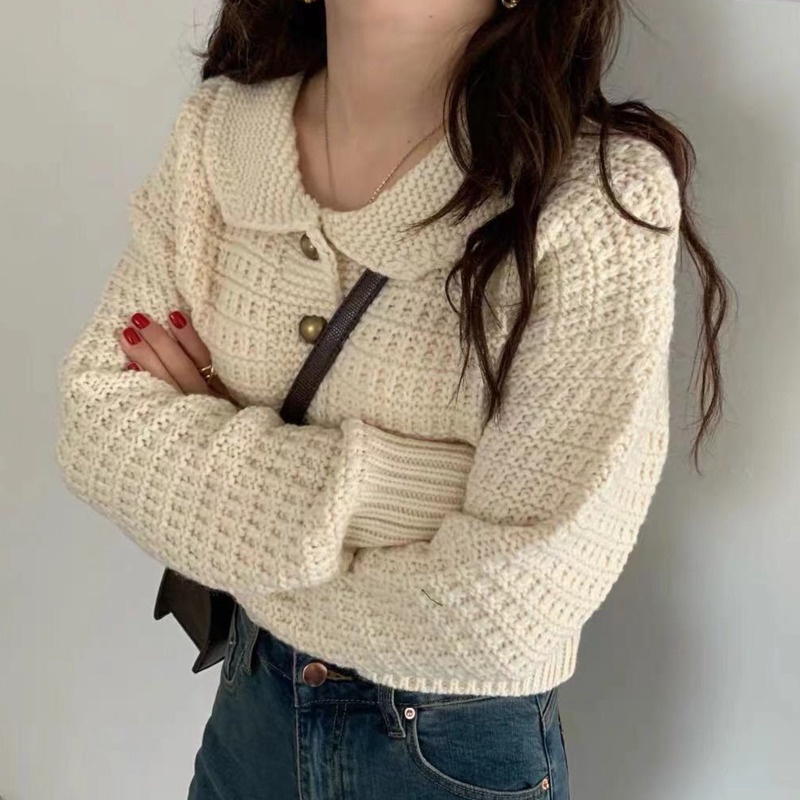 Áo Len Nữ Tay Dài Cổ Búp Bê Thời Trang Hàn Quốc