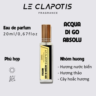 Tinh dầu nước Hoa Nam Acqua digio absolu chính hãng Le Clapotis Phong Cách