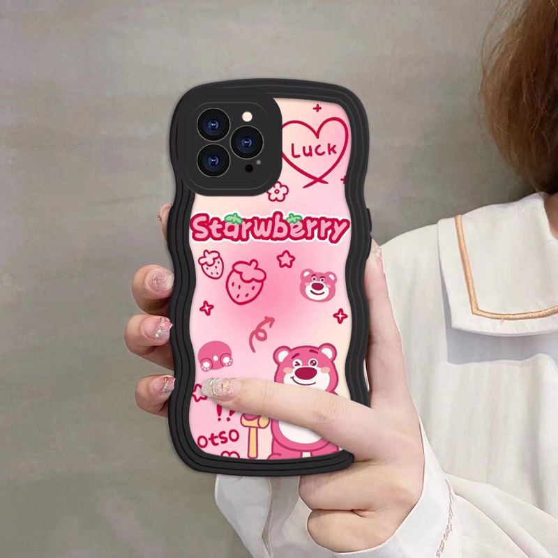 Ốp Điện Thoại silicone Mềm Chống Rơi In Hình Gấu Dâu Tây Cho iPhone 12Pro 13Pro 14Pro iPhone14Promax 12Promax 13Promax