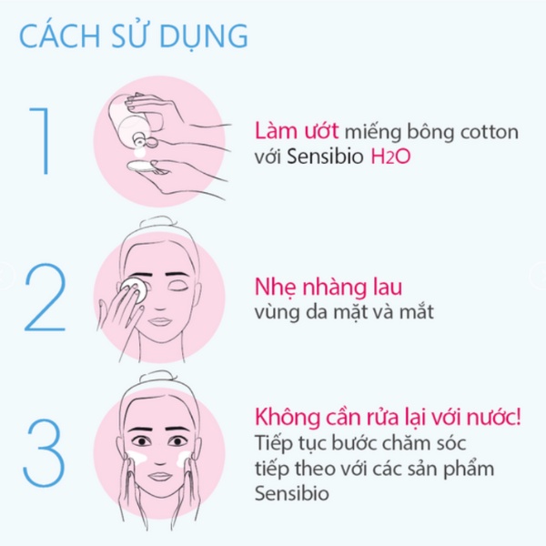 Nước Tẩy Trang Bioderma Sensibio 500ml thẩm thấu nhẹ nhàng dưỡng ẩm da ngăn ngừa da khô, lão hóa